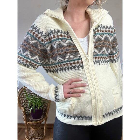 80’s The Dude Style Zip Cardigan - Picture 2 of 11